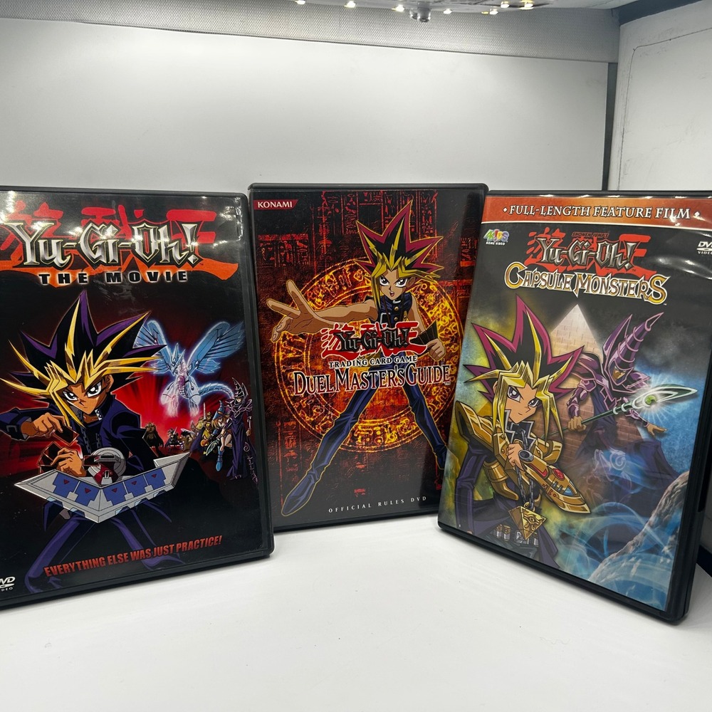 Yu-Gi-Oh DVD Lot‎ The Movie Capsule Monsters and Duel Masters Guide Official